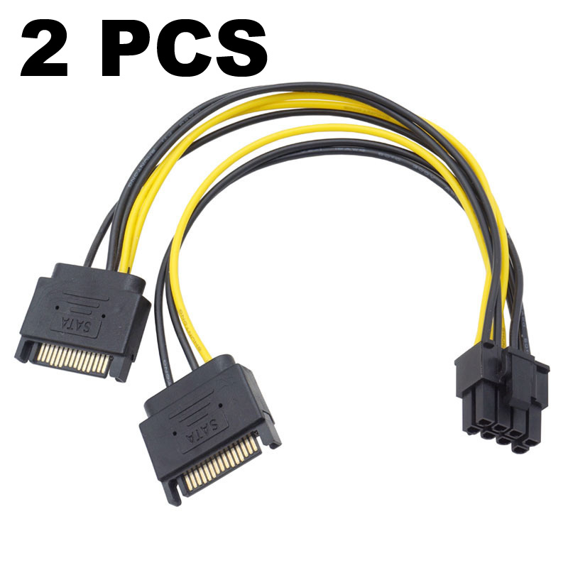 Pcie Extension Cable - 2 قطعة المزدوج SATA 15pin إلى