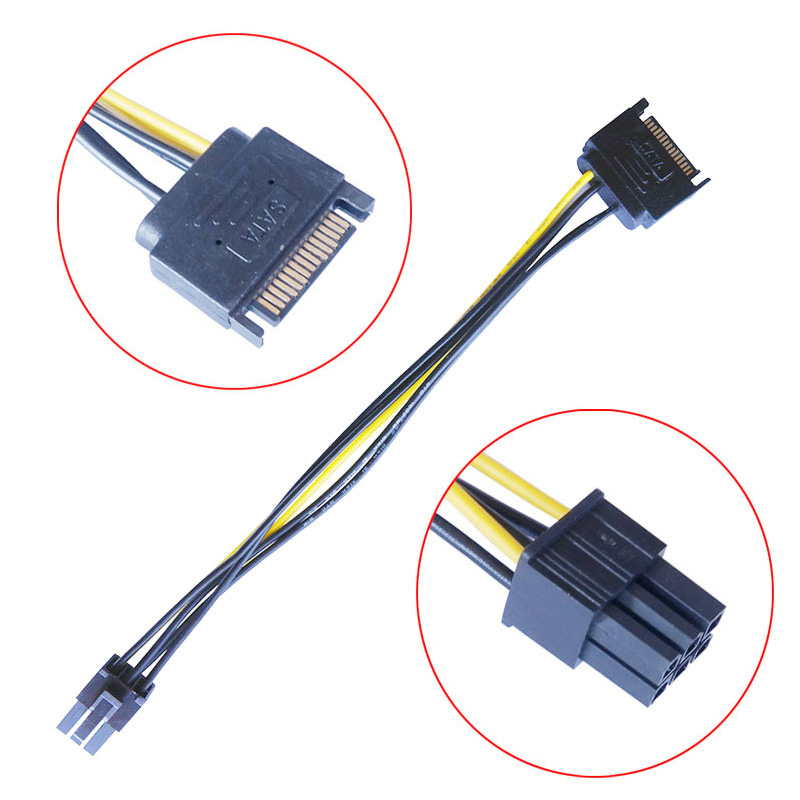 2 قطعة المزدوج SATA 15pin إلى  - مراجعة Pcie Extension Cable وسعره