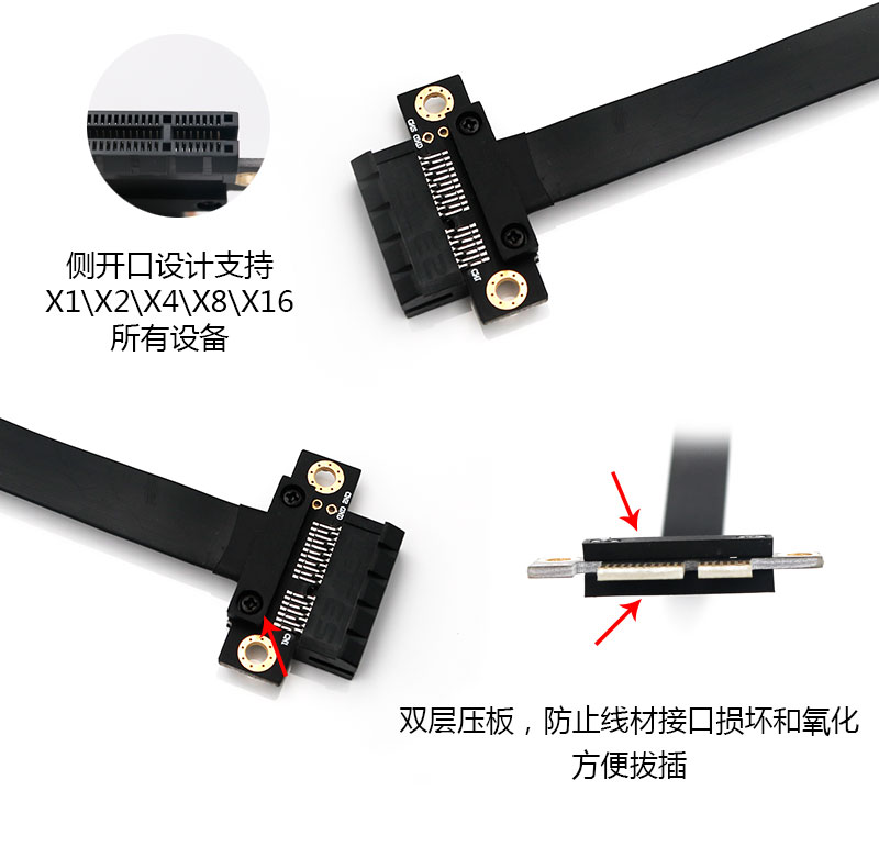 90 درجة Pci-E Pci Express 1X إ - مراجعة Pcie Extension Cable وسعره