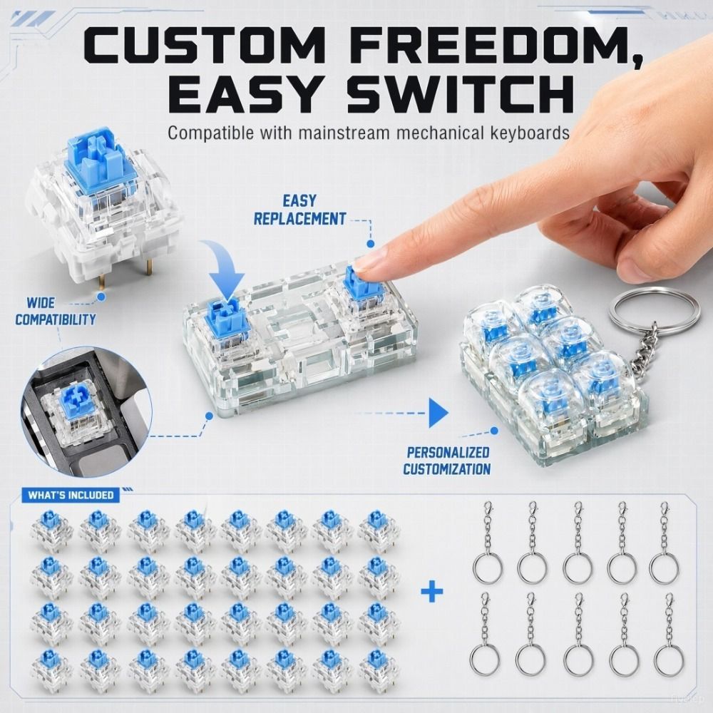 30/50 قطعة من أجهزة اختبار مفا - مراجعة Keyboard Switch Tester وسعره