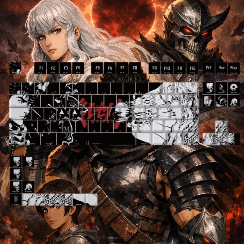 أغطية مفاتيح بتصميم BERSERK لل - مراجعة Gaming Accessories For Gaming Laptop وسعره