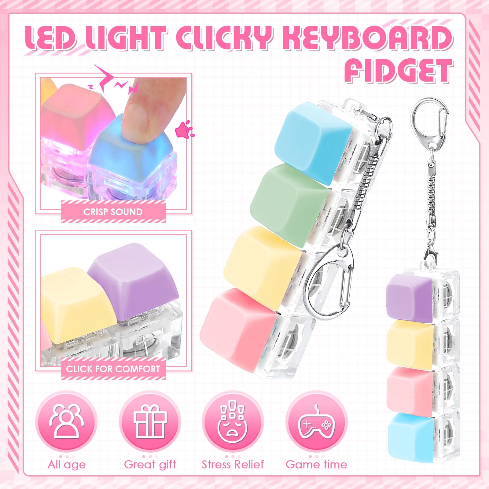 سلسلة مفاتيح LED مضيئة، جهاز ا - مراجعة Keyboard Switch Tester وسعره