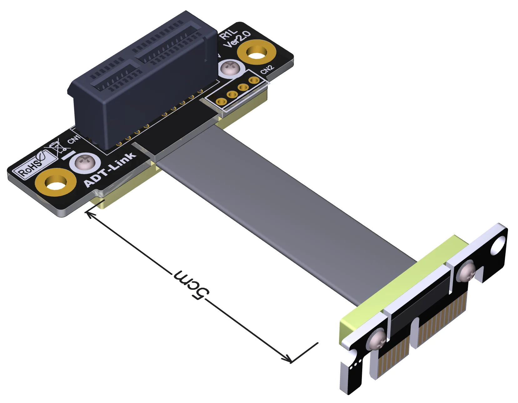 المزدوج 90 درجة الزاوية اليمنى - مراجعة Pcie Extension Cable وسعره
