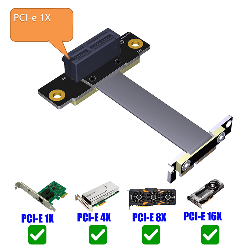 كابل PCIE X1 Riser مزدوج 90 در - مراجعة Pcie Extension Cable وسعره